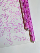 Пленка Завитки розовый 70см*10ярд ± 5% Пленка Завитки розовый 70см*10ярд ± 5%