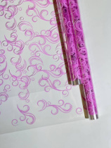 Пленка Завитки розовый 70см*10ярд ± 5%