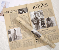 Матовая Плёнка "Roses" 57*57см 20 листов бежевый 