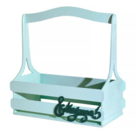 Декоративный ящик двухреечный прямоугольный С 8 Марта! 250*125 h255 Ментол Декоративный ящик двухреечный прямоугольный С 8 Марта! 250*125 h255 Ментол