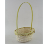 Корзина (бамбук), D23*17*H10*HH36, желтый Корзина (бамбук), D23*17*H10*HH36, желтый
