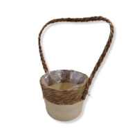 Корзина плетеная (рогоз):D17xH13xHH42xB13, 1 шт. Корзина плетеная (рогоз):D17xH13xHH42xB13, 1 шт.