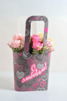 Пакет овальный с ручками «С любовью!»