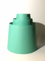 Обратный конус без крышек с ручкой. Набор из 3х (11*14*14/16*16*18/21*18*24) голубой