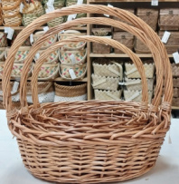 Набор корзин овальные 3 шт, L: 40*32 см, высота 14 см,M: 34*26*12H*33HH,S: 29*21*11H*28HH