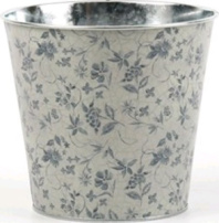 Декоративное кашпо "В цветнике" 15XH13,8CM/B11, голубой, металл Декоративное кашпо "В цветнике" 15XH13,8CM/B11, голубой, металл