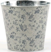 Декоративное кашпо "В цветнике" 15XH13,8CM/B11, голубой, металл