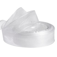 Лента органза,25mmx25yards, цв.,белый Лента органза,25mmx25yards, цв.,белый