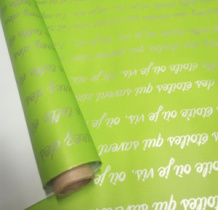 Полипленка матовая 80 мкр 60 см*8 м "Маленький принц" салатовый/серебро