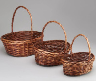 Набор корзин плетеных (ива): 48x34xH16/21xHH49  B40x28, 40x27xH14/19xHH44  B32x23, 34x20xH13/17xHH40