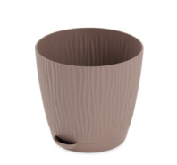 Горшок цв. "Флис" с прикорневым поливом 1,2л (какао) Горшок цв. "Флис" с прикорневым поливом 1,2л (какао)