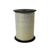 Лента простая с з/п (05см*250яд) звезды белый А0555