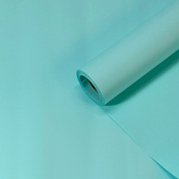 Пленка матовая однотонная двухсторонняя "Морской бриз" Светлая-Лазурь 48см*10м±5% 65мкм