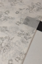 Тишью бумага "Кружевная роза" 50*70 см 20 листов белый/серебрянный