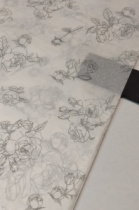 Тишью бумага "Кружевная роза" 50*70 см 20 листов белый/серебрянный