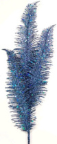 Ветка декоративная в виде пера с глиттером 70 см синий Ветка декоративная в виде пера с глиттером 70 см синий