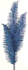 Ветка декоративная в виде пера с глиттером 70 см синий
