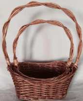 Набор корзин плетеных (ива) 38*23*H13/17 TH47, 32*19*H11/14 TH38, 2 шт., медовый