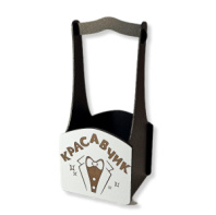 Декоративный ящик квадратный с высокой ручкой 140*125*h300 "Красавчик" черный Декоративный ящик квадратный с высокой ручкой 140*125*h300 "Красавчик" черный