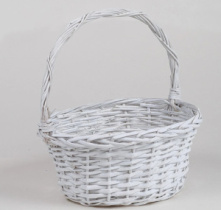 Корзина плетеная (ива), 26x20,5x12/26,5 см, 1 шт., белый