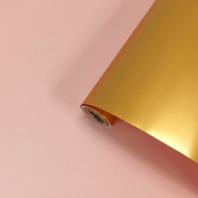 Пленка матовая двухсторонняя золото/розовая беж 48см*10м±5% 65мкм