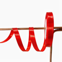 Лента атласная,10mmx25yards, цв. красный