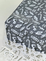 Пленка прозрачная с рисунком "Леденцы"НГ белая 40мкм/70см/200гр ± 5%