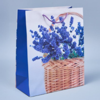 Пакет подарочный "Лаванда 6" 32*26*12см