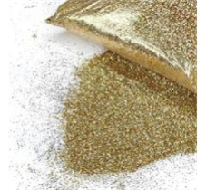 Блестки (1кг) золотой мед 