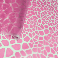 Пленка матовая с рисунком 40мкр "Мозайка" розовая 70см*10ярд ± 5%