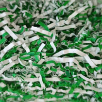 Наполнитель Бумажный двухцветный 100г Белый/Изумрудный