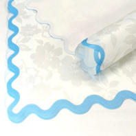 Упаковочная бумага "Волнистый кант", 58см х 58см, 10 листов/упак., голубой Упаковочная бумага "Волнистый кант", 58см х 58см, 10 листов/упак., голубой