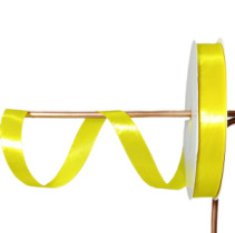 Лента атласная 2/91м желтый 