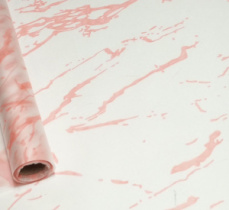 Пленка матовая с рисунком 50 мкр "Мрамор" пудровый 60см*10 ярд ± 5%