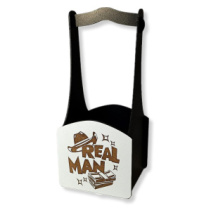 Декоративный ящик квадратный с высокой ручкой 140*125*h300 "Real man" черный