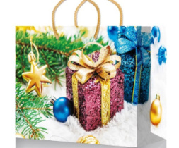 Пакет подарочный ламинированный (327*264*136) 817/818 mix LH 