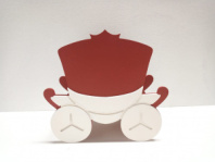 Кашпо Карета (170*90*165) красный Акция