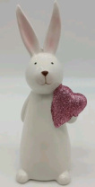 Сувенир Зайчик с сердцем (керамика) 12 см Сувенир Зайчик с сердцем (керамика) 12 см