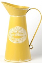 Декоративное кашпо-кувшин 20XBD13XH25/27СМ TD12,5СМ, желтый, металл