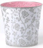 Декоративное кашпо D17,5XH17/B13СМ, белый/серебро/св.розовый, металл