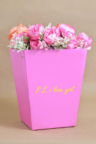 Трапеция с дном большая 225*180*180 с золот. тиснением "P.s. I love you" малиновый