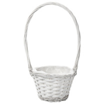 Корзина плетеная (ива) 21х21х13х41CM, цв. белый