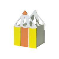 Декоративное кашпо "Карандаш" желто-оранжевый 19,5*14*13,5 см Декоративное кашпо "Карандаш" желто-оранжевый 19,5*14*13,5 см