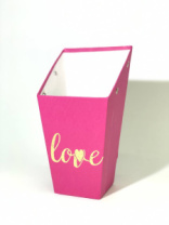 Трапеция со спинкой 210*120*70 с тиснением "Love" малиновый