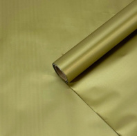 Пленка матовая Корея однотонная двухсторонняя золотая 48см*10м±5% 50мкр