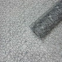 Сетка Крошет перламутр 50см*5ярд серебро