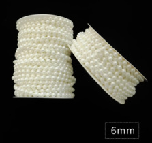 Жемчужная нить на катушке, 6 мм * 23 м, белый