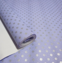 Полипленка матовая 80 мкр 60 см*8 м "Крафтовый горох" сиреневый/серебро