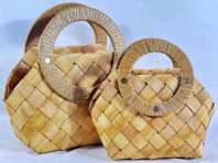 Набор корзин плетеных (секвойя), 27x10xH10/18/TH27см, 20x8xH8/8/TH20 см,  2 шт., натуральный