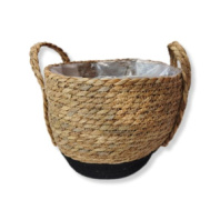 Корзина плетеная (рогоз): D25xH29 BD16, 1 шт. Корзина плетеная (рогоз): D25xH29 BD16, 1 шт.